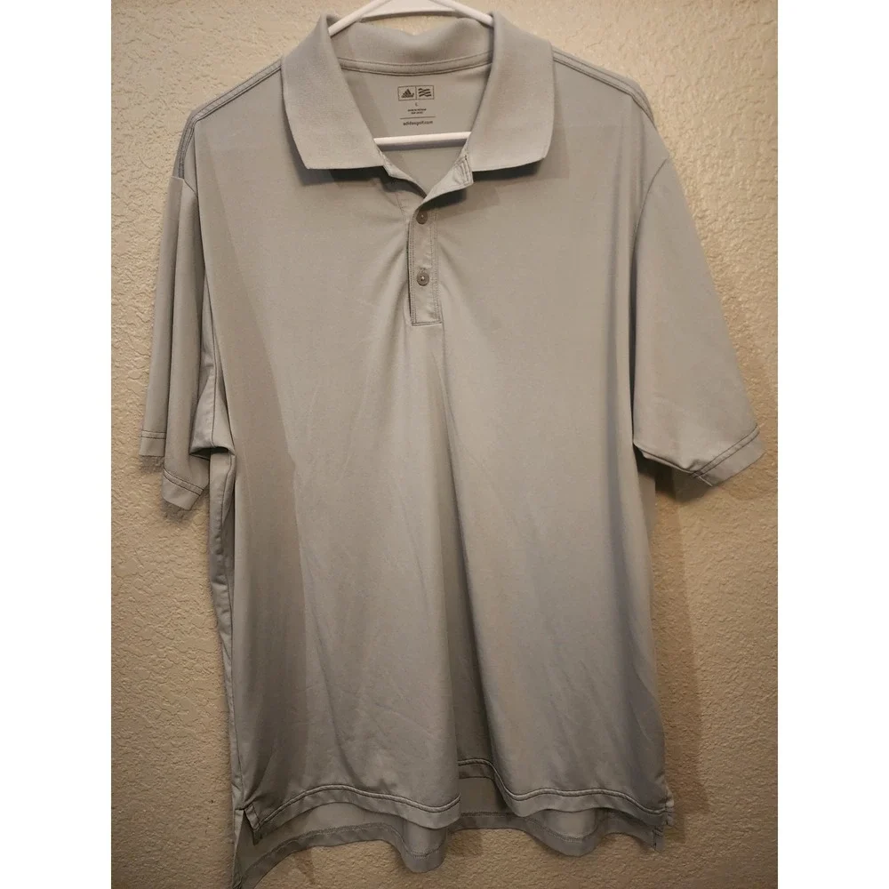Adidas Golf Climalite Men's Large Light Blue Polo Shirt‎ Activewear Casual